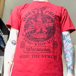 Vintage Obey Clothing Mens Graphic Tee from Nords